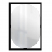 Espelho Decorativo Industrial Fit Preto 63x43cm Oblongo
