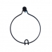 Pendurador Gancho Multiuso Wire Minimals Cirle Preto 15x13cm Redondo