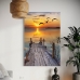 Quadro Decorativo Galeria Píer Por Do Sol Gaivotas 
