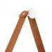 Relógio Decorativo Adnet Branco Alça Corino Caramelo Mostrador Branco Ponteiro Branco 40cm Redondo