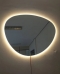 Espelho Multiuso Lapidado Pendurador Led Amarelo 100x70cm Orgânico GG Botão