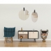 Espelho Decorativo Life Alça Corino Preto 50cm Redondo