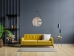 Espelho Decorativo Adnet Wood Alça Corino 38cm Redondo