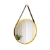 Espelho Decorativo Adnet Alça Corino 50cm Redondo
