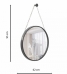 Espelho Decorativo Adnet Alça Corrente Cromada 60cm Redondo