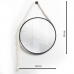 Espelho Decorativo Adnet Alça Macramê 60cm Redondo