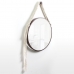 Espelho Decorativo Adnet Alça Macramê 30cm Redondo