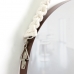 Espelho Decorativo Adnet Alça Macramê 30cm Redondo