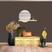 Espelho Funcional Shelf Prateleira Pinus 40cm Redondo