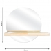 Espelho Funcional Shelf Prateleira Pinus 40cm Redondo