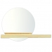 Espelho Funcional Shelf Prateleira Pinus 40cm Redondo
