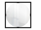 Espelho Decorativo Industrial Fit Preto 53x53cm Redondo
