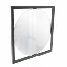 Espelho Decorativo Industrial Fit Preto 53x53cm Redondo