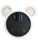 Espelho Decorativo Infantil 43x44cm Branco Urso