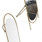 Espelho de Chão Borda Larga Dourado 150x40cm Oblongo