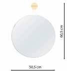 Espelho Decorativo Aramado Twiza 50cm Redondo